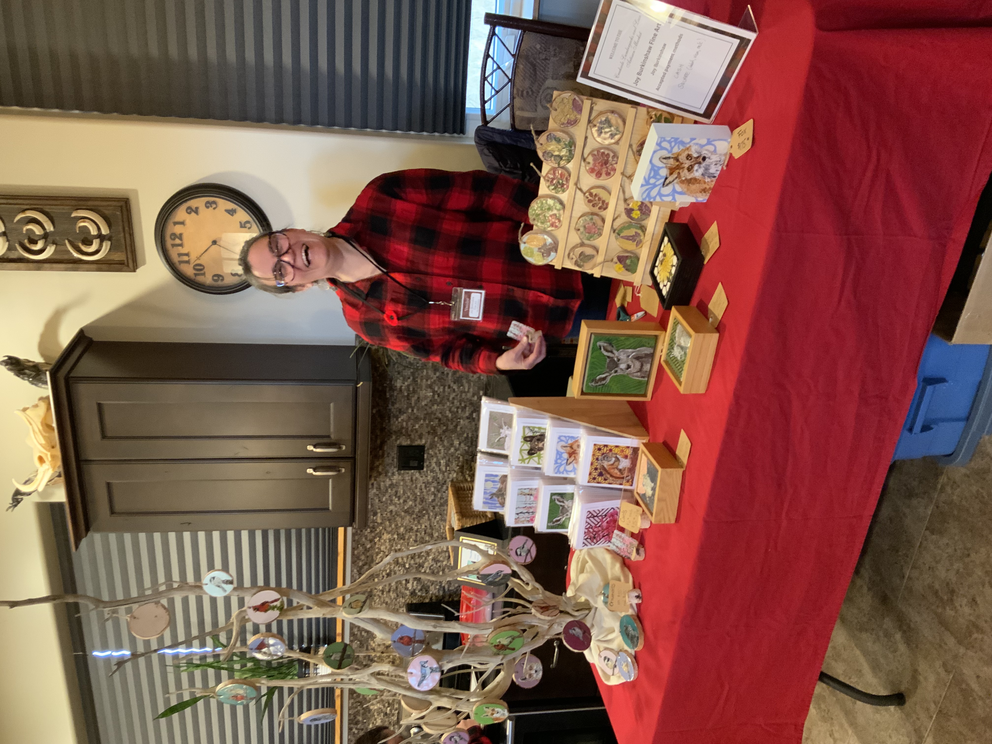 Vendors and artists at the Creekside artisan market