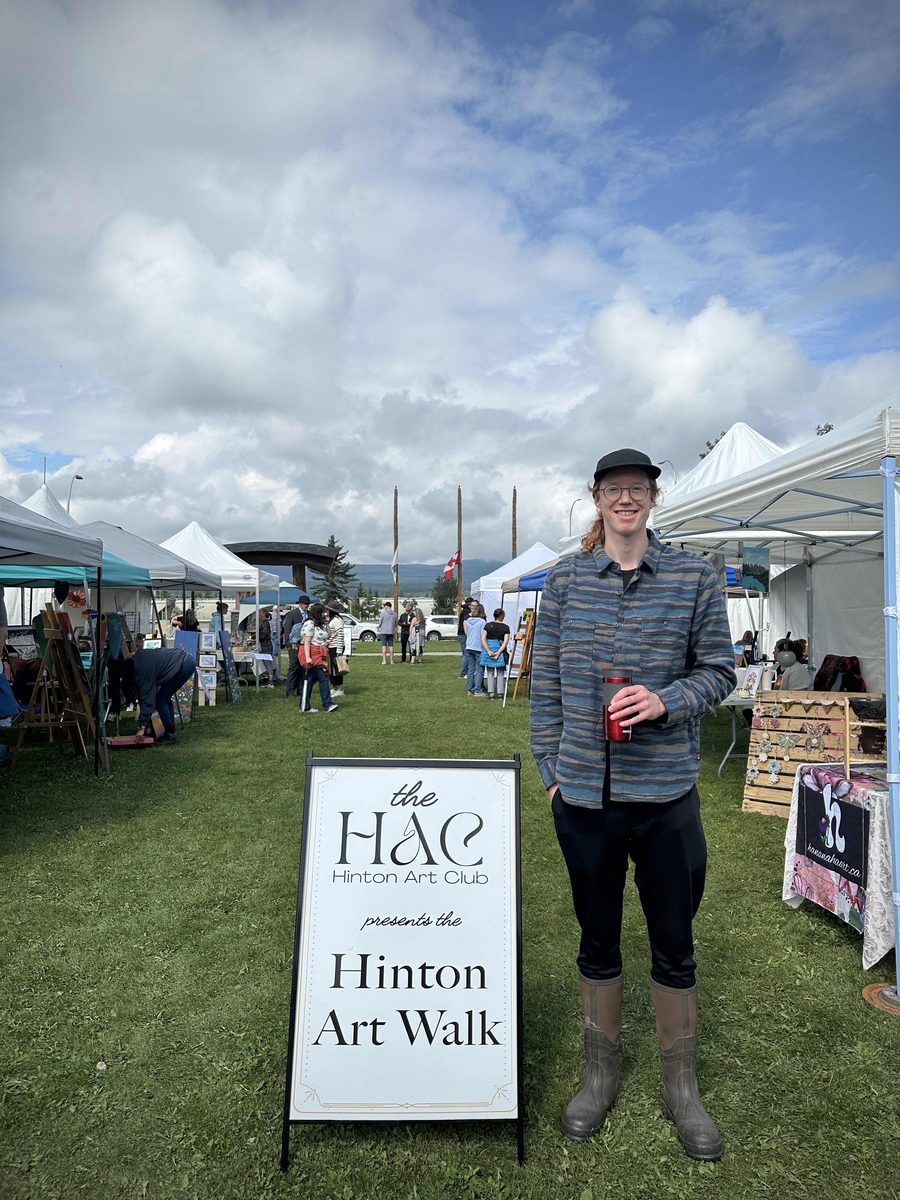 Andrew Godsalve performing during the Hinton Art Walk, August 2025